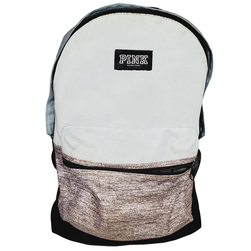 💥2/$30💥Victoria's Secret Pink Baby Blue Blk Backpack w/ Laptop Pocket Everyday